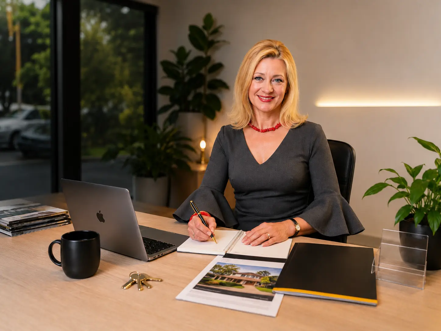 Edita Andrijasevic preparing real estate articles and seller advice for West Auckland homeowners